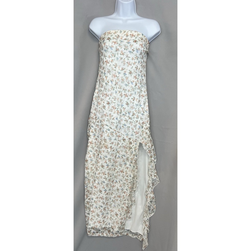 Justify‎ Dress Strapless Floral Lace Sz Large